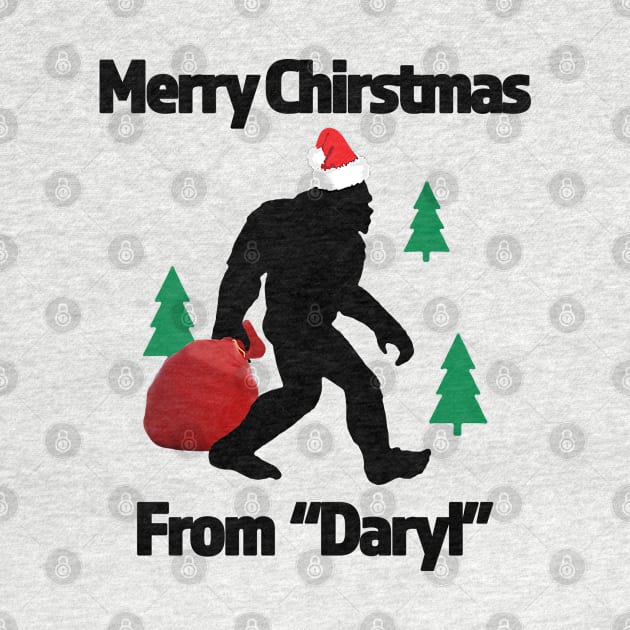 Merry Chiristmas From Daryl - Great Christmas Gift for the Believer - Black Lettering & Multi Color Logo design by RKP'sTees